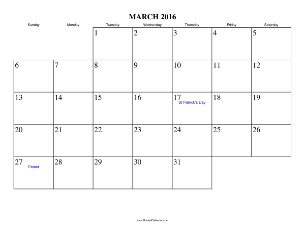 March, 2016